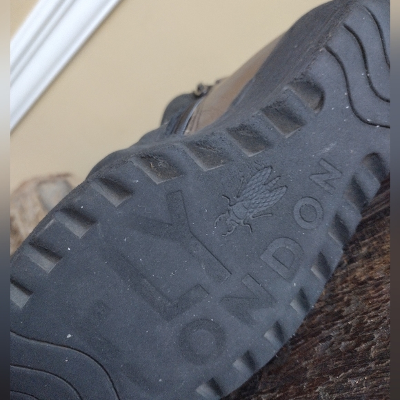 Fly London Black Bronze Yip Boots Size 38 (7-7.5) - Picture 11 of 13